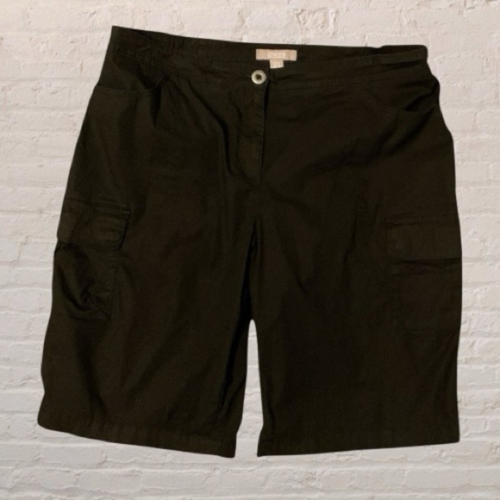 Chico's musings Cargo Bermuda Shorts Black Size 2.5/L